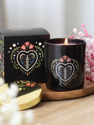 Midnight Bloom Black French Tulip Scented Candle - Aromatherapy