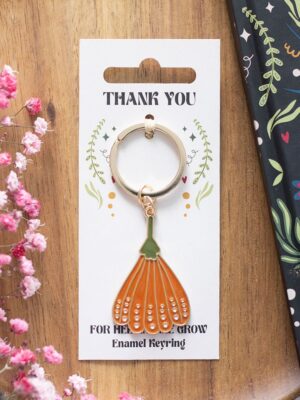 Thank You for Helping Me Grow Flower Keyring - Spiritual Home Decor
