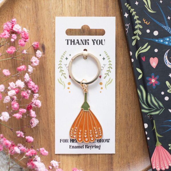 MB_78226.jpg Thank You for Helping Me Grow Flower Keyring - Spiritual Home Decor