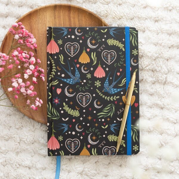 MB_99826.jpg Midnight Bloom Print A5 Notebook - Spiritual Home Decor