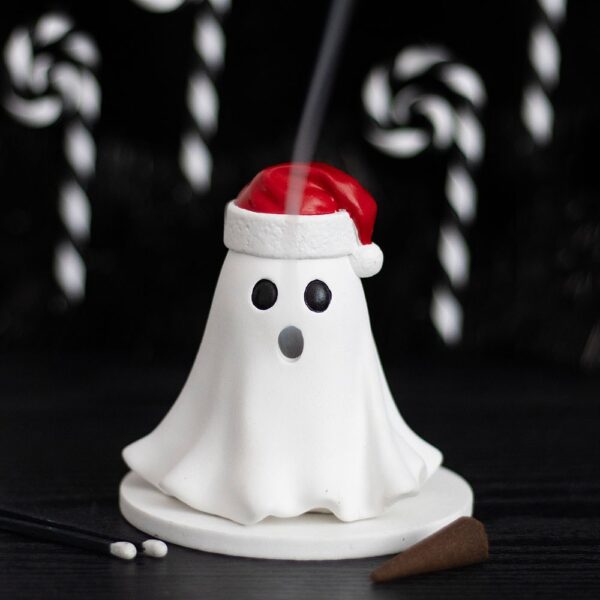 Ghost with Santa Hat Incense Cone Holder - Aromatherapy