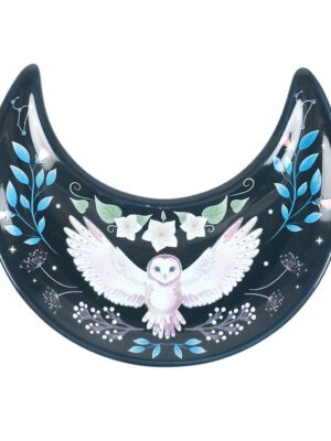 Crescent Moon Owl Trinket Dish - Spiritual Home Decor