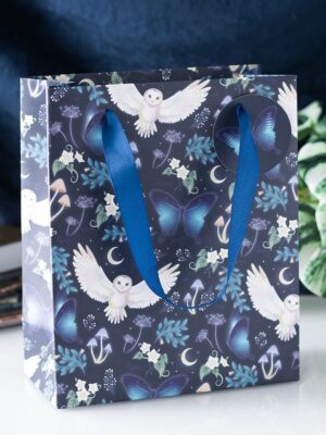 23cm Midnight Forest Owl Print Gift Bag - Spiritual Home Decor