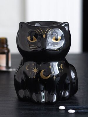 MK_26427.jpg Black Cat Magick Oil Burner - Spiritual Home Decor