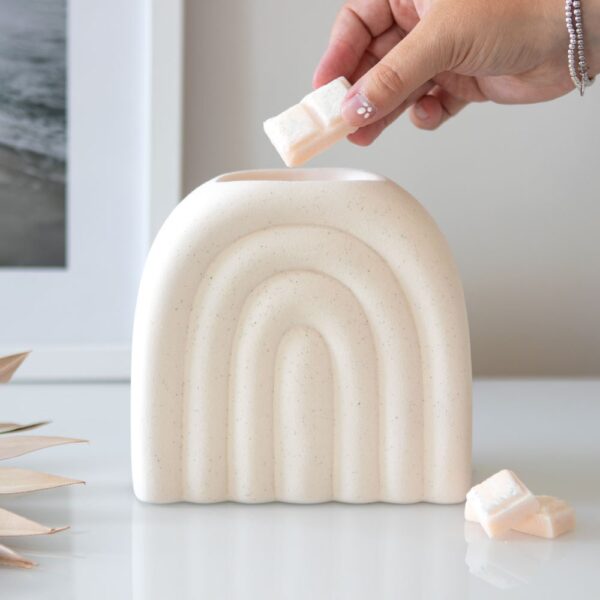 Cream Speckle Arch Oil Burner - Spiritual Home Decor