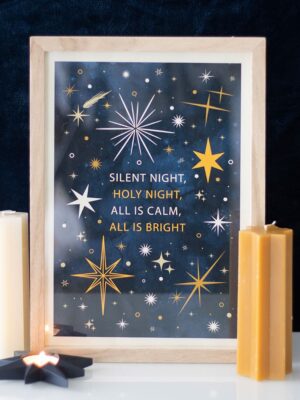 Silent Night Framed Wall Art Print - Spiritual Home Decor