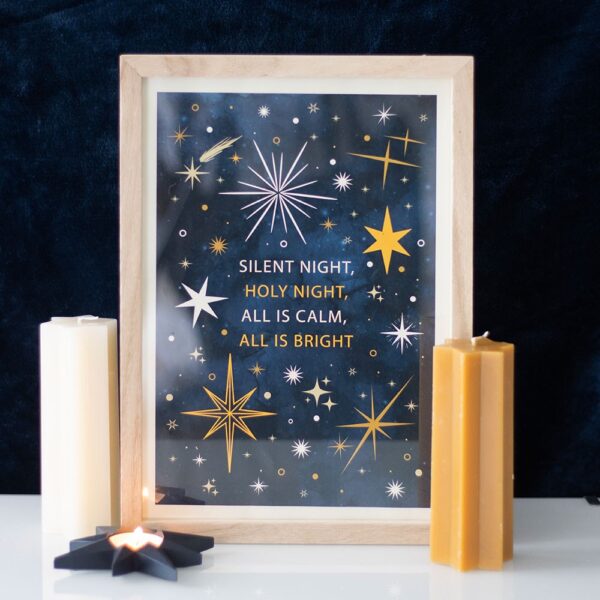 Silent Night Framed Wall Art Print - Spiritual Home Decor