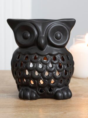 Black Owl Oil Burner - Spiritual Home Decor