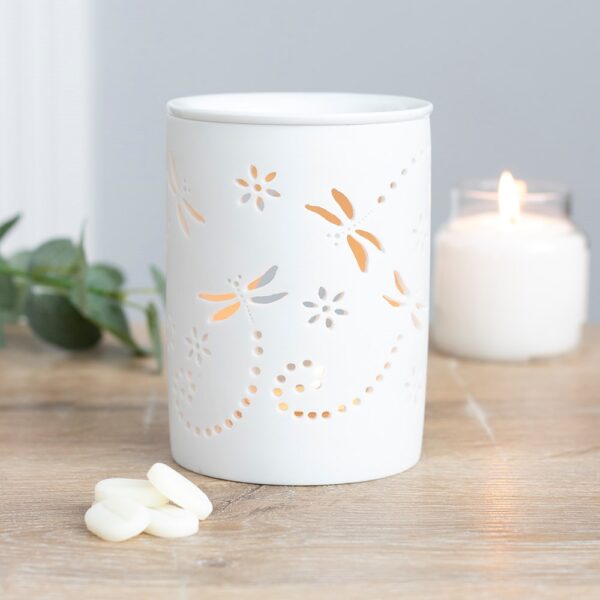 Cut Out Dragonfly Oil Burner - Spiritual Home Decor