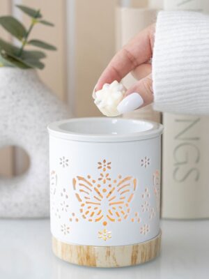 Matte Ceramic Butterfly Oil Burner - Aromatherapy