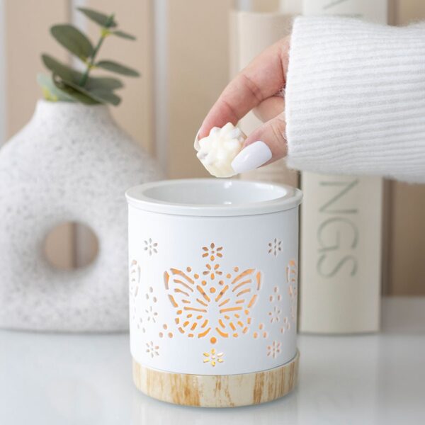 OB_19927.jpg Matte Ceramic Butterfly Oil Burner - Aromatherapy