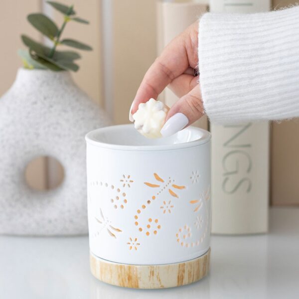 Matte Dragonfly Oil Burner - Spiritual Home Decor