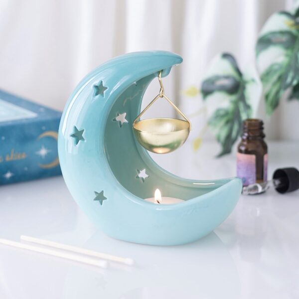 PA_77027.jpg Blue Pastel Crescent Moon Hanging Oil Burner - Aromatherapy