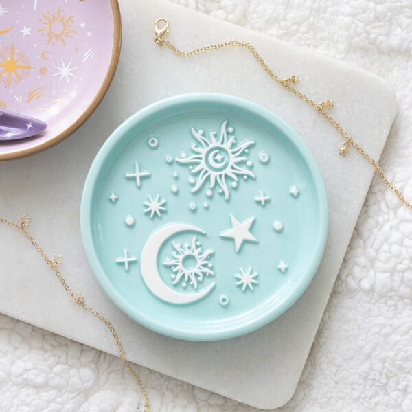 Blue Moon and Sun Trinket Dish - Spiritual Home Decor
