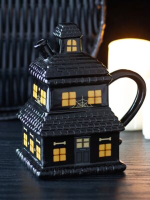 Black Haunted House Mug - Gothic Decor