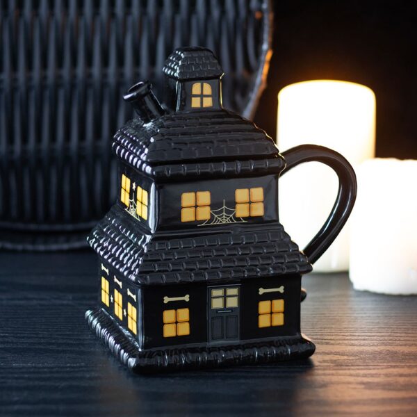 PD_17726.jpg Black Haunted House Mug - Gothic Decor