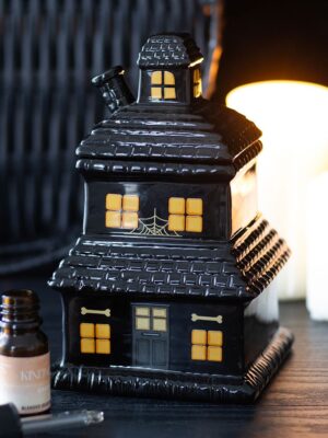 Black Haunted House Oil Burner and Wax Warmer - Aromatherapy