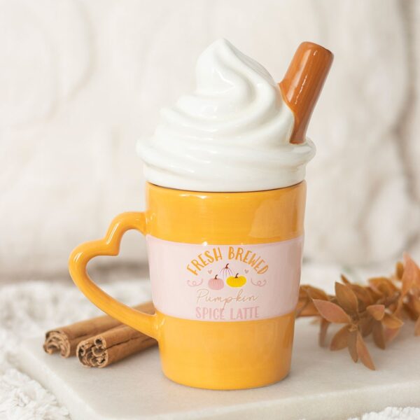 PI_30827.jpg Fresh Brewed Pumpkin Spice Latte Lidded Mug - Ceramic Mug