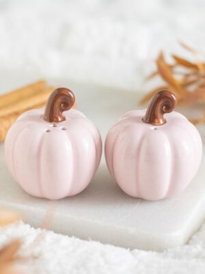 Pink Curly Pumpkin Salt and Pepper Shakers - Spiritual Home Decor