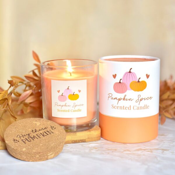 Pumpkin Pie Candle with Cork Lid - Aromatherapy