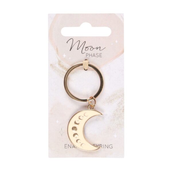 PL_23323.jpg Moon Phase Crescent Enamel Keyring - Spiritual Home Decor