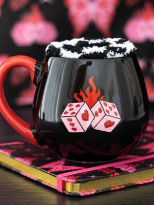 RE_48126.jpg Black Dice Mug and Socks Set - Ceramic Mug