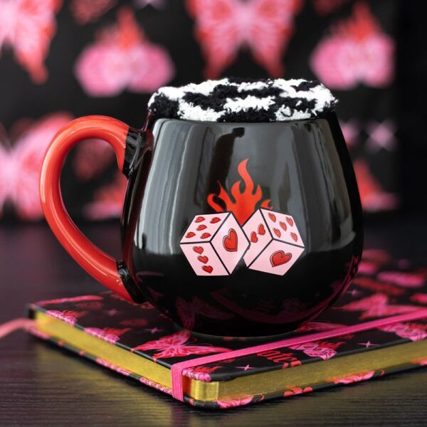 RE_48126.jpg Black Dice Mug and Socks Set - Ceramic Mug
