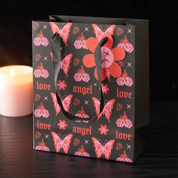RE_50026.jpg 23cm Medium Flaming Butterfly Gift Bag - Spiritual Home Decor