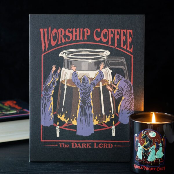 19x25cm Worship Coffee Canvas Plaque by Steven Rhodes - Ceramic Mug