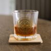 Celtic Shield Knot Lowball Glass with Coaster - Spiritual Home Decor