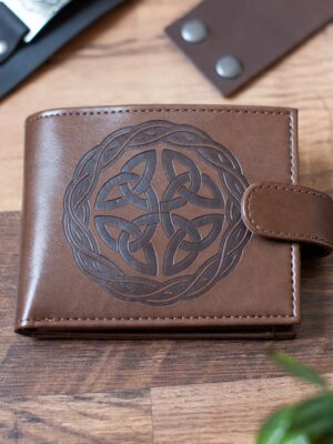 RL_80727.jpg Celtic Shield Knot Faux Leather Wallet - Spiritual Home Decor