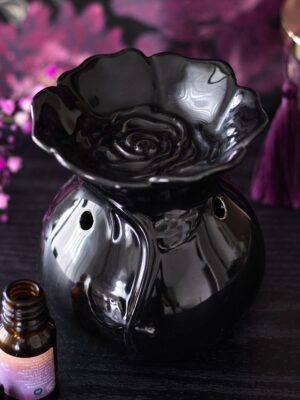Black Rose Oil Burner - Aromatherapy