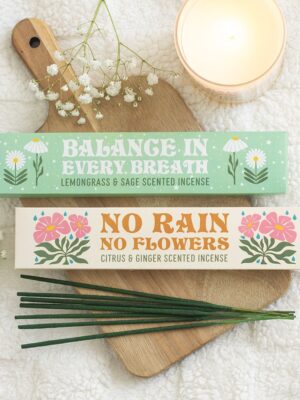 Set of 2 No Rain, No Flowers Incense Stick Packs - Aromatherapy