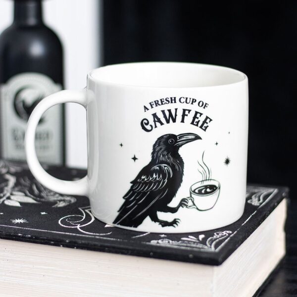 Fresh Cup of Cawfee Raven Mug - Ceramic Mug