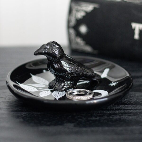 RV_91025.jpg Mystic Raven Trinket Dish - Gothic Decor