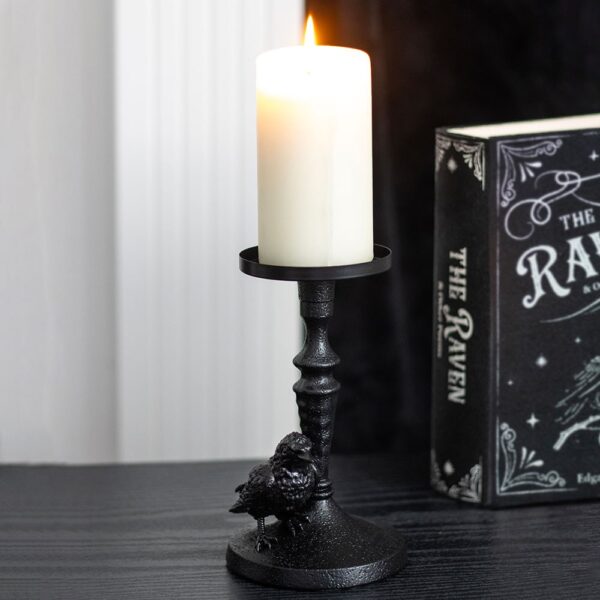 Mystic Raven Pillar Candle Holder - Aromatherapy