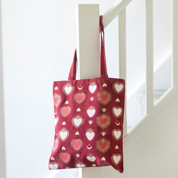 Sacred Heart Print Tote Bag - Spiritual Home Decor