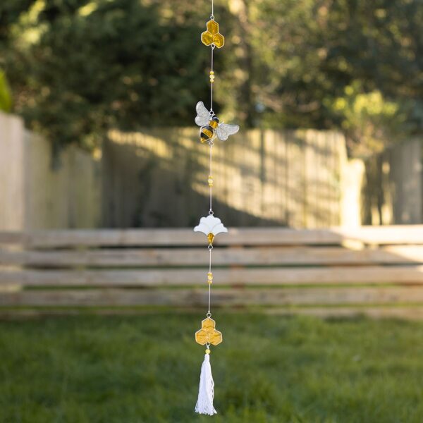 SC_64326.jpg String of Bee and Honeycomb Suncatchers - Spiritual Home Decor