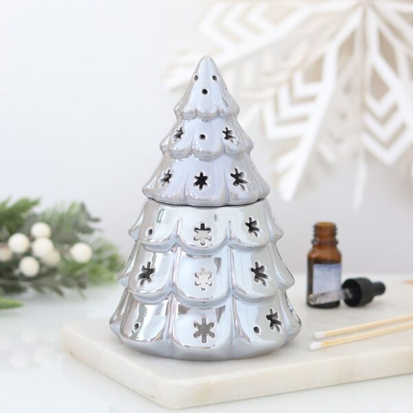 Silver Fir Tree Oil Burner - Spiritual Home Decor