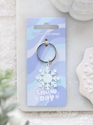 Snow Day Snowflake Keyring - Spiritual Home Decor