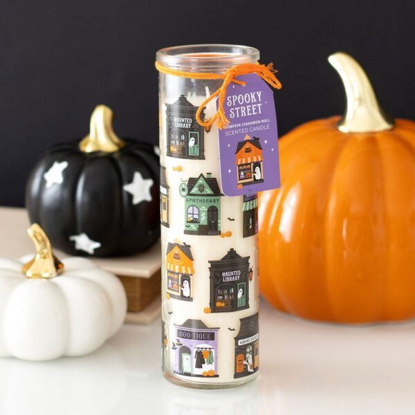 Spooky Street Pumpkin Cinnamon Roll Tube Candle - Aromatherapy