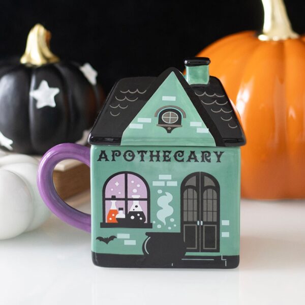 Apothecary Shop Lidded Mug - Witchcraft Ritual