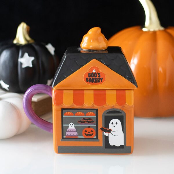 Boo's Bakery Lidded Mug - Ceramic Mug
