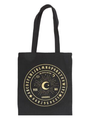 SM_25125.jpg Black and Gold Talking Board Polycotton Tote Bag - Spiritual Home Decor