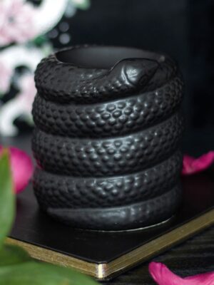 Black Snake Oil Burner and Wax Warmer - Gothic Decor