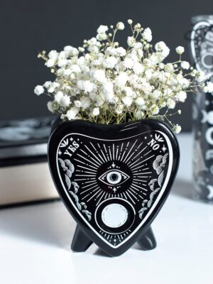 Black Planchette Flower Vase - Witchcraft Ritual