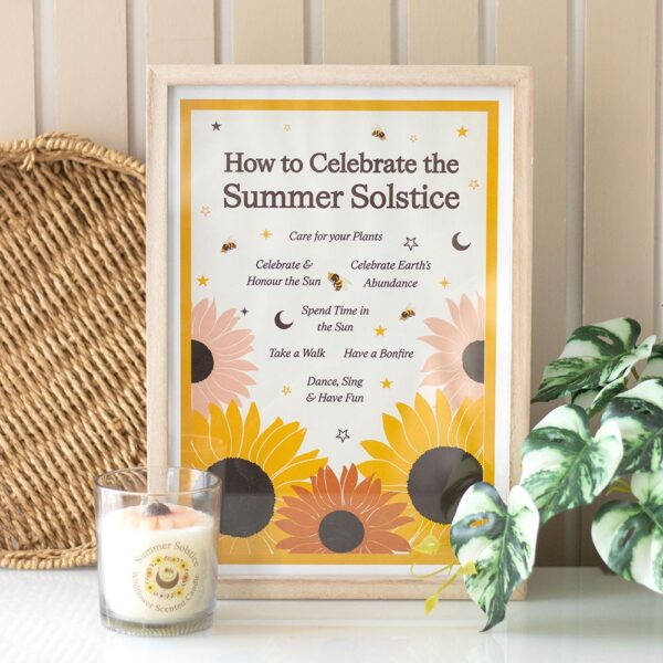 How to Celebrate the Summer Solstice Framed Wall Art Print - Spiritual Home Decor