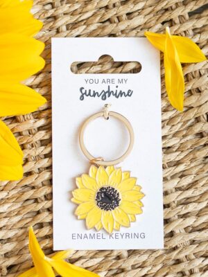 You Are My Sunshine Sunflower Keyring - Spiritual Home Decor