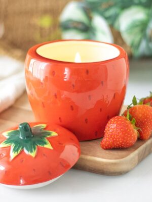 Strawberry Shaped Candle Jar - Aromatherapy