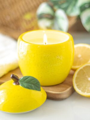 Lemon Shaped Candle Jar - Aromatherapy